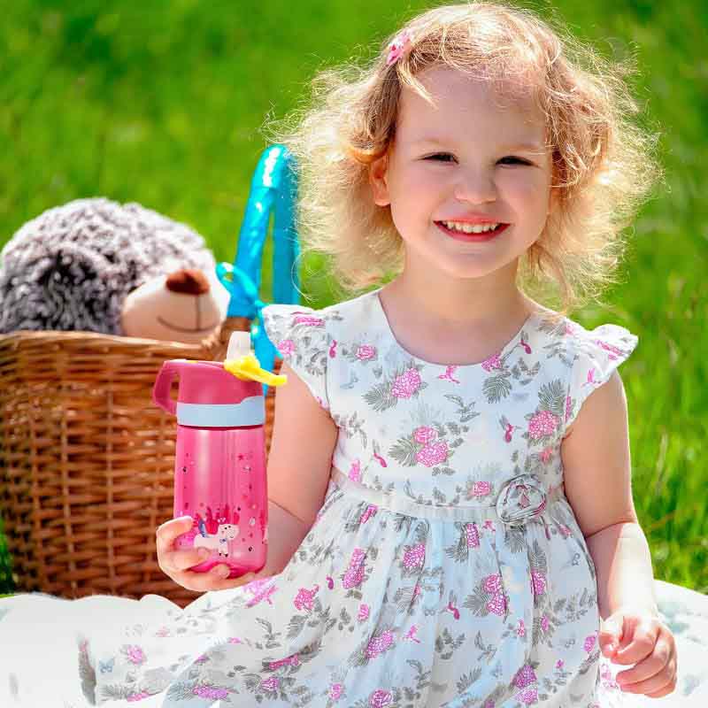 Kids Plastic Tritan Water Bottle BPAFree Light WeightFJBottle