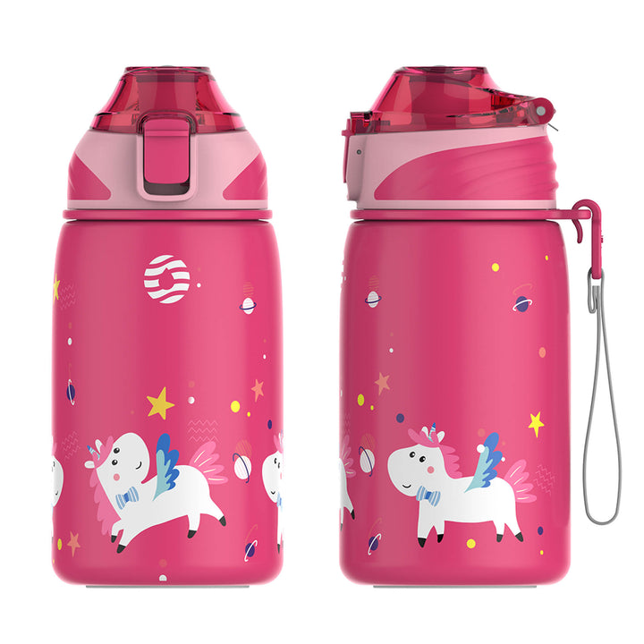 400ml Stainless Steel Insulated Thermo Kids Water Bottle, Vacuum Flask With Spout