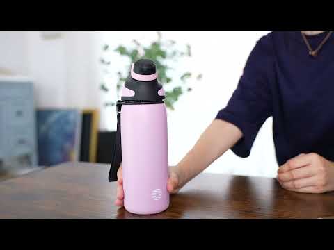 Clearance, 800ml Stainless Steel Insulated Thermo Water Bottle, Vacuum Flask With Magnetic Lid