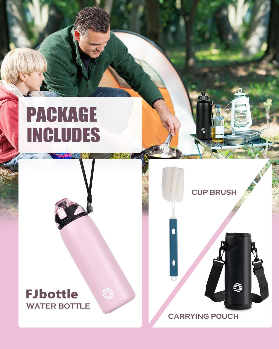 1000ml Stainless Steel Insulated Thermo Water Bottle, Vacuum Flask  With Spout