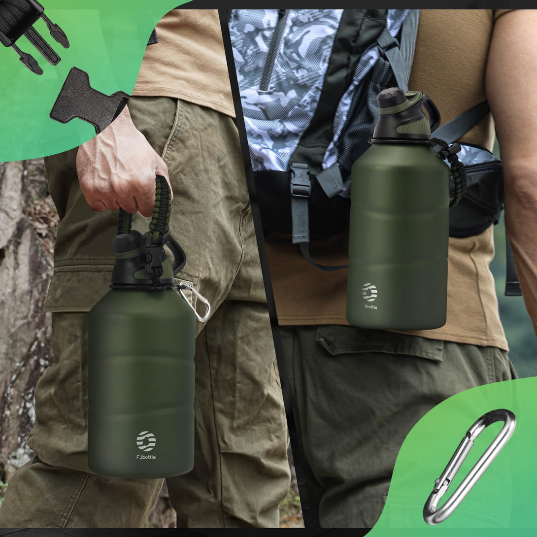 1900ml Stainless Steel Insulated Sports Water Bottle With Magnetic Lid