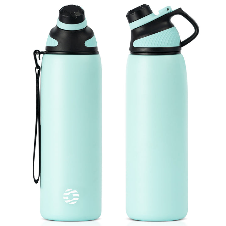 1000ml Stainless Steel Insulated Thermo Water Bottle, Vacuum Flask With Magnetic Lid