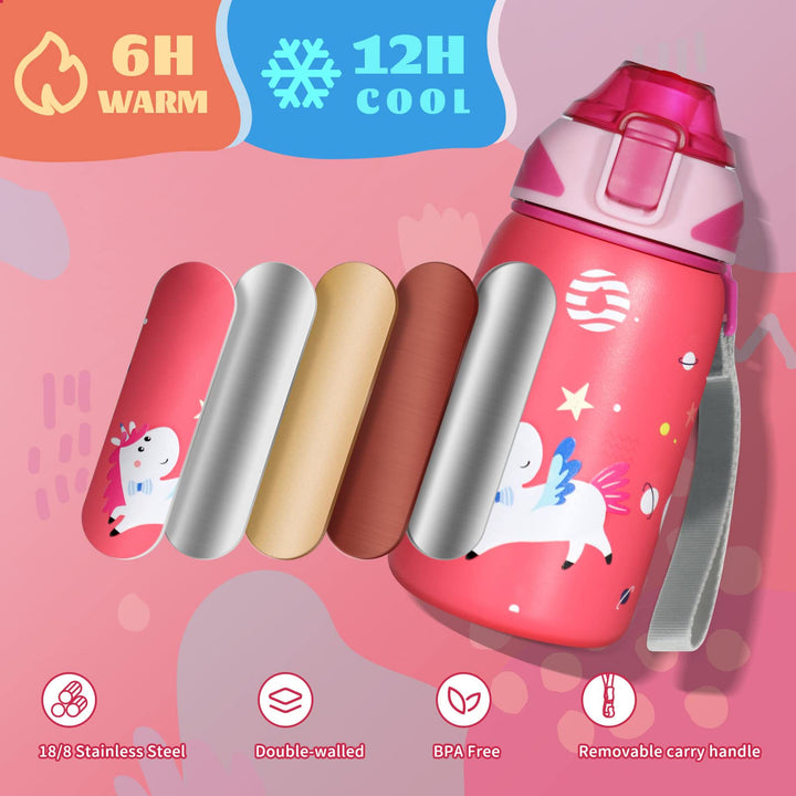 New Arrival 400ml Stainless Steel Insulated Kids Water Bottle With Spout