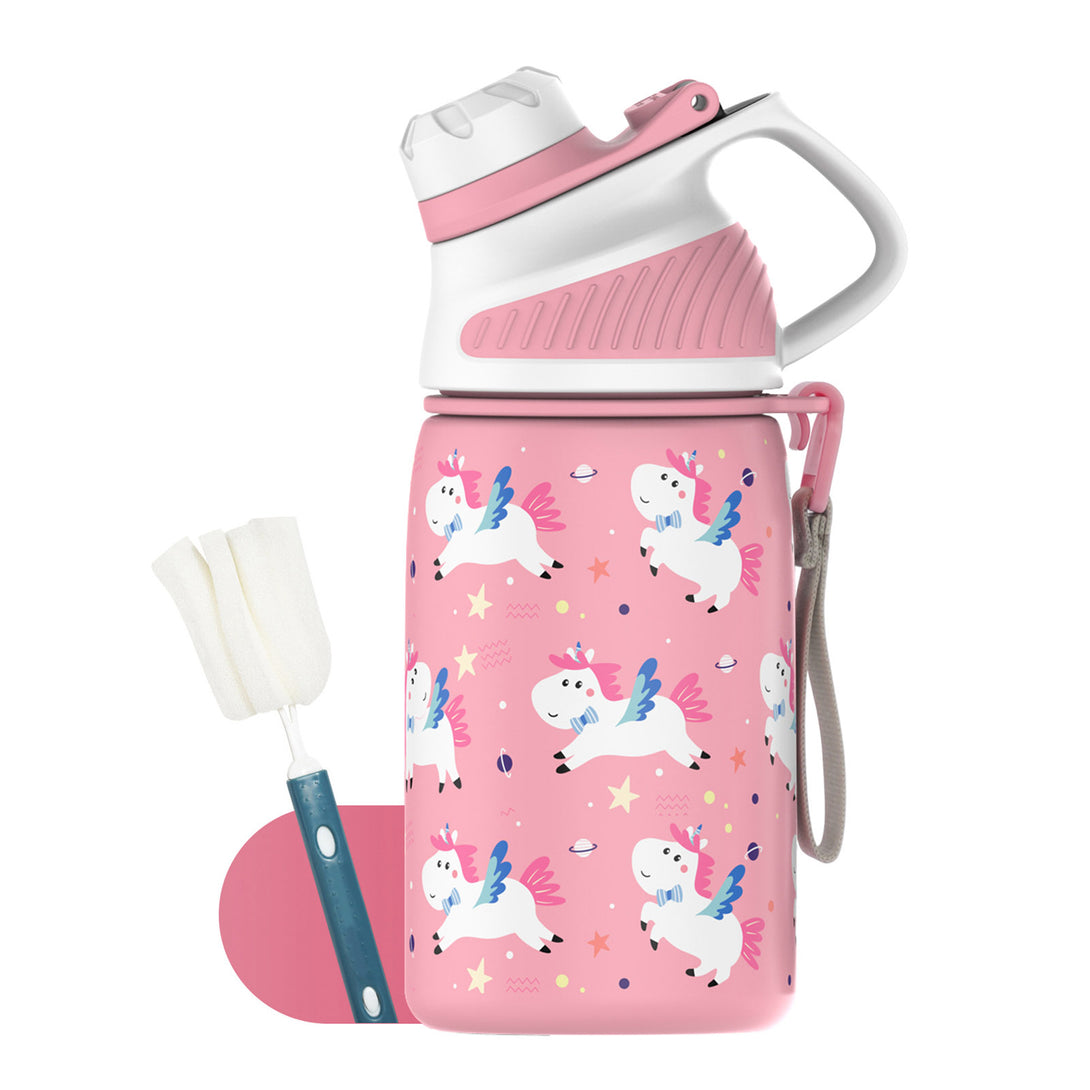 400ml Stainless Steel Insulated Kids Thermo Water Bottle, Vacuum Flask With Magnetic Lid