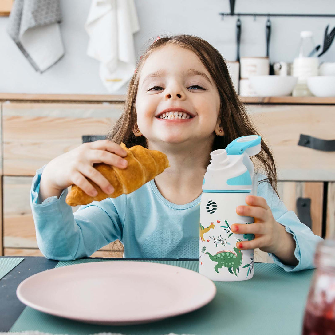 400ml Stainless Steel Insulated Kids Thermo Water Bottle, Vacuum Flask With Magnetic Lid