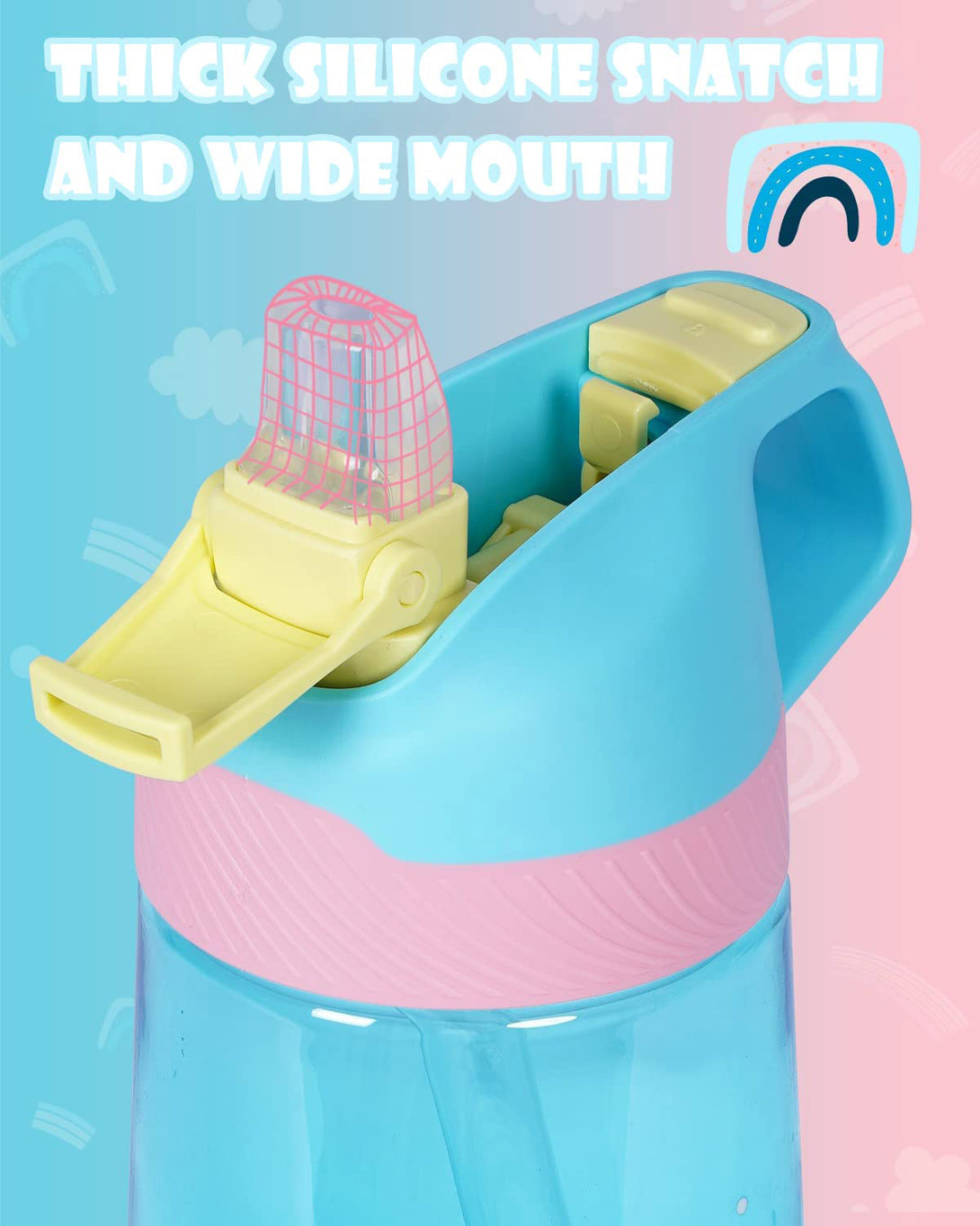 450ml Plastic Tritan Kids Water Bottle With Straw