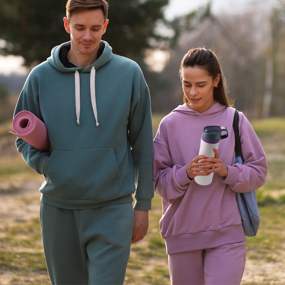 550ml Stainless Steel Insulated Thermo Water Bottle, Vacuum Flask With Straw