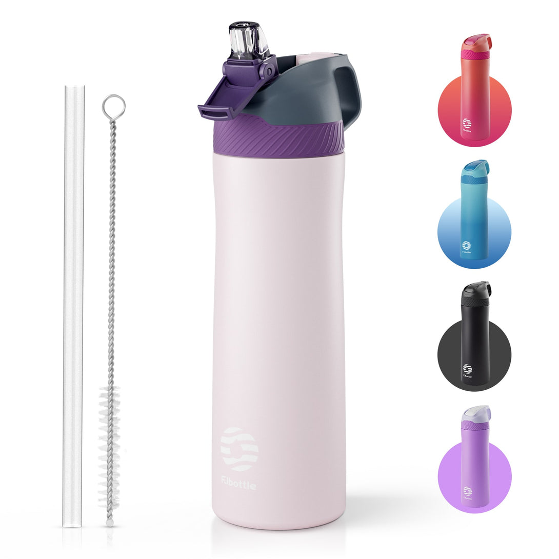 550ml Stainless Steel Insulated Thermo Water Bottle, Vacuum Flask With Straw