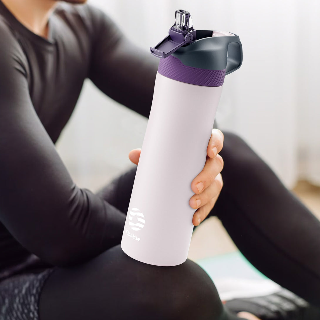 550ml Stainless Steel Insulated Thermo Water Bottle, Vacuum Flask With Straw