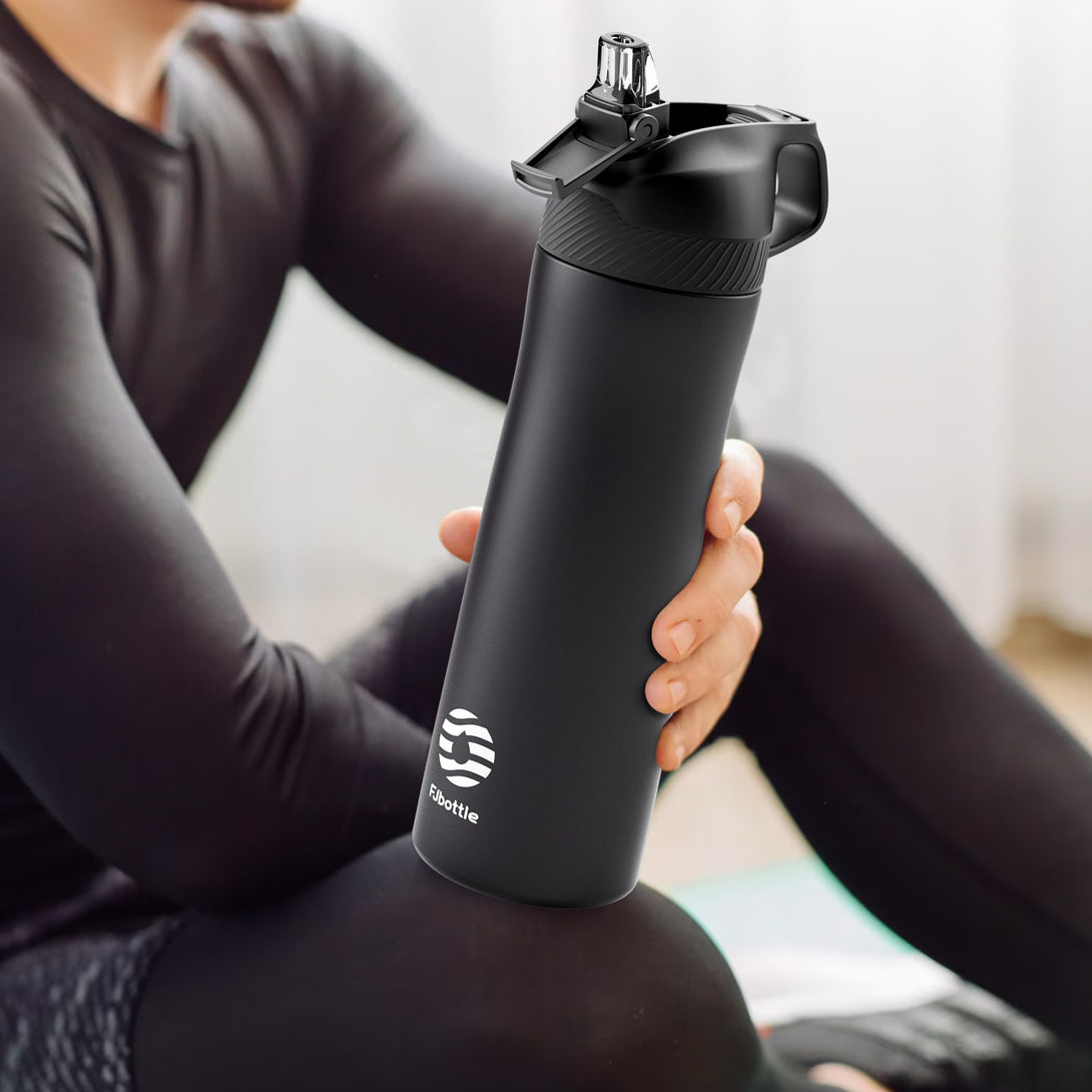 550ml Stainless Steel Insulated Thermo Water Bottle, Vacuum Flask With Straw