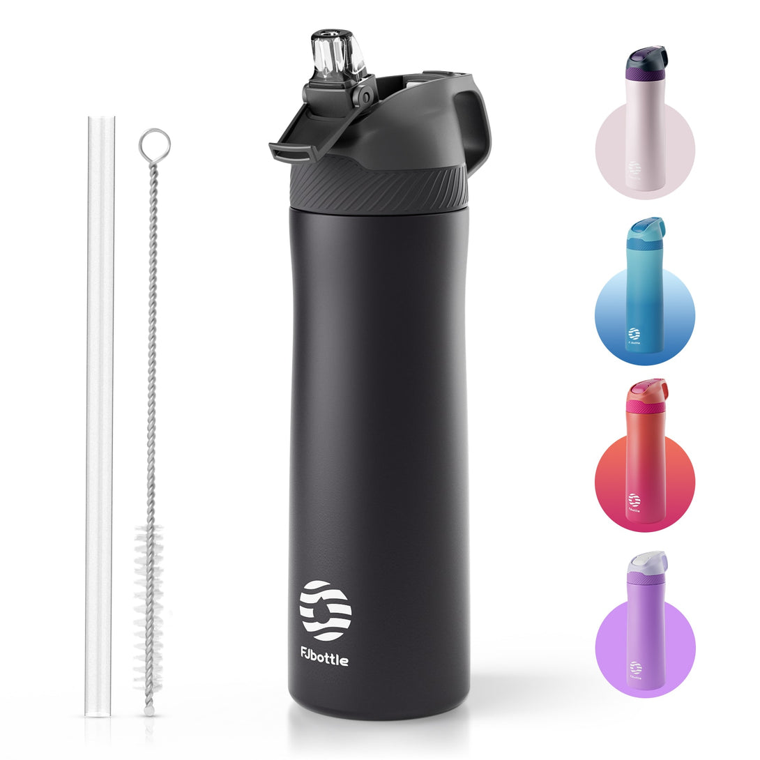 550ml Stainless Steel Insulated Thermo Water Bottle, Vacuum Flask With Straw