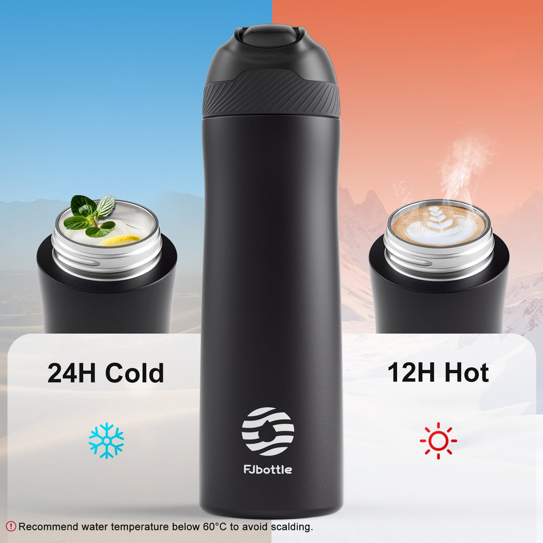 550ml Stainless Steel Insulated Thermo Water Bottle, Vacuum Flask With Straw