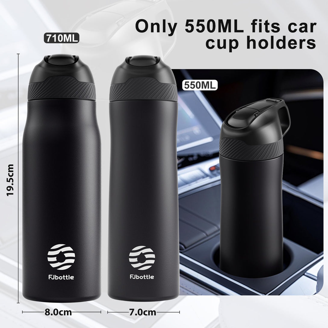 550ml Stainless Steel Insulated Thermo Water Bottle, Vacuum Flask With Straw