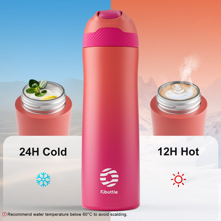 550ml Stainless Steel Insulated Thermo Water Bottle, Vacuum Flask With Straw