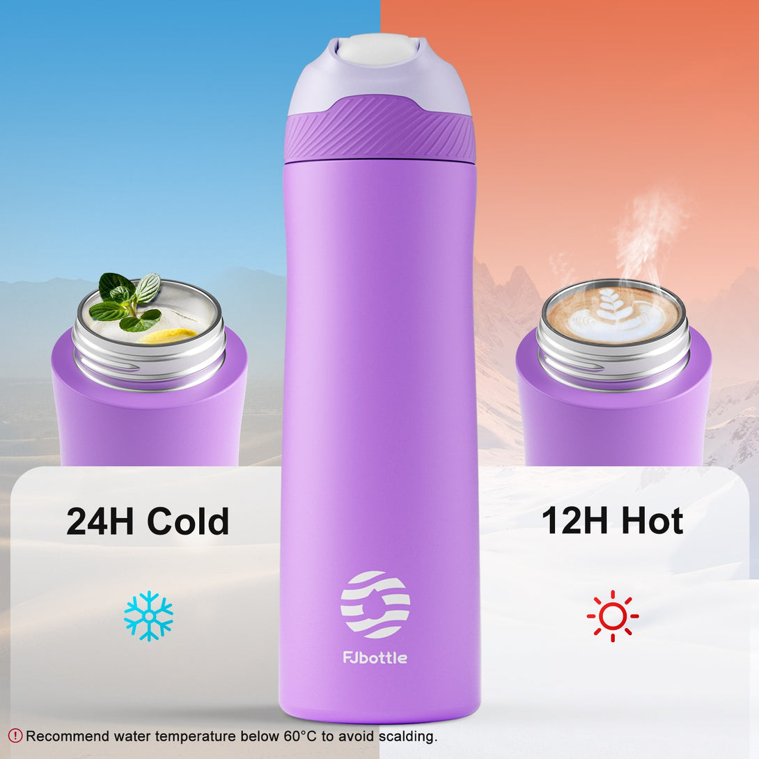 550ml Stainless Steel Insulated Thermo Water Bottle, Vacuum Flask With Straw