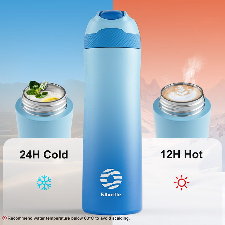 550ml Stainless Steel Insulated Thermo Water Bottle, Vacuum Flask With Straw