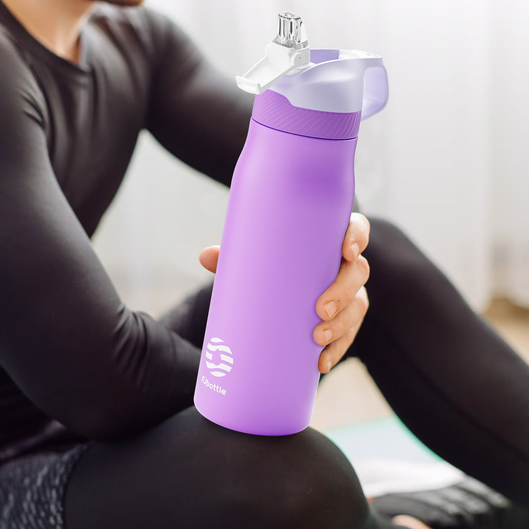 710ml Stainless Steel Insulated Thermo Water Bottle, Vacuum Flask With Straw