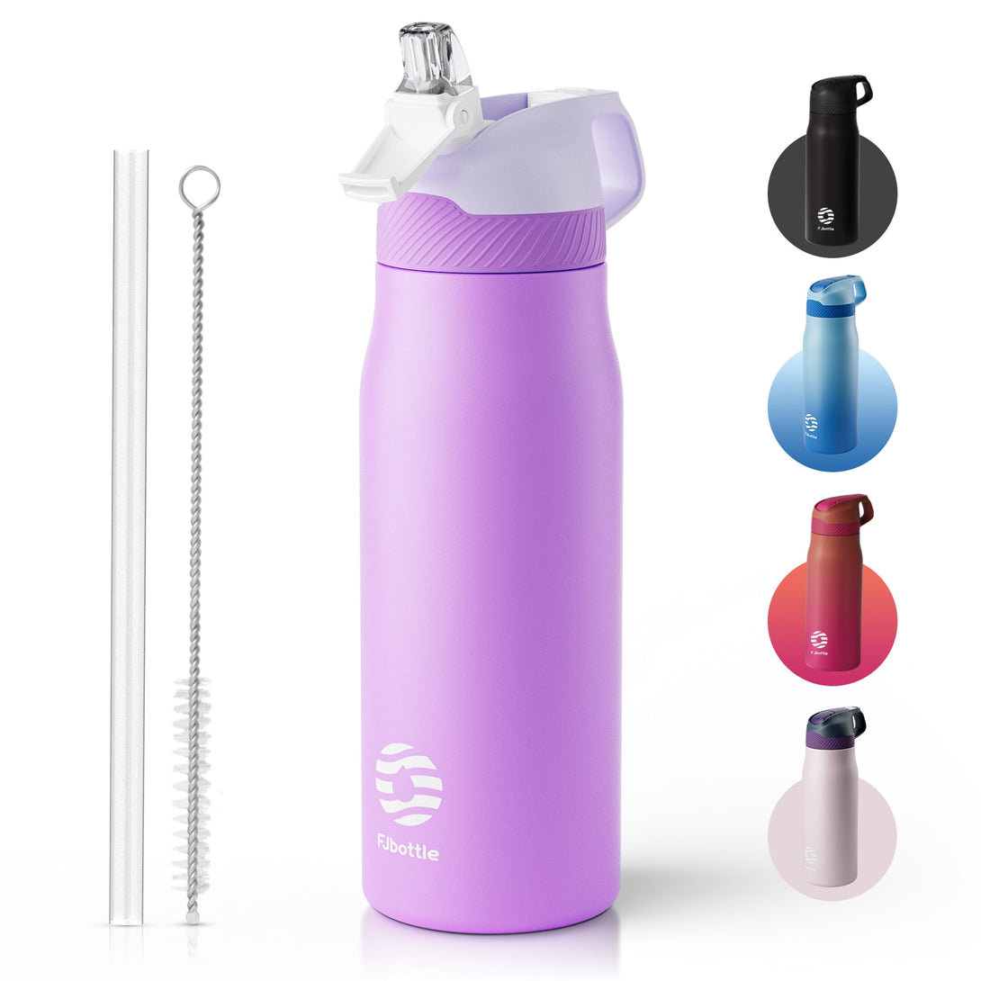 710ml Stainless Steel Insulated Thermo Water Bottle, Vacuum Flask With Straw