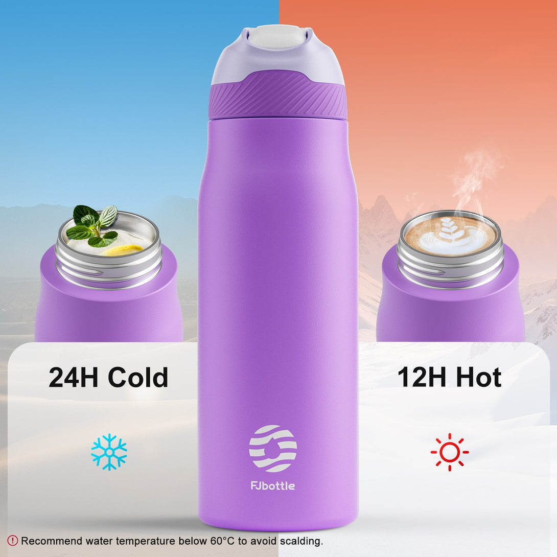 710ml Stainless Steel Insulated Thermo Water Bottle, Vacuum Flask With Straw