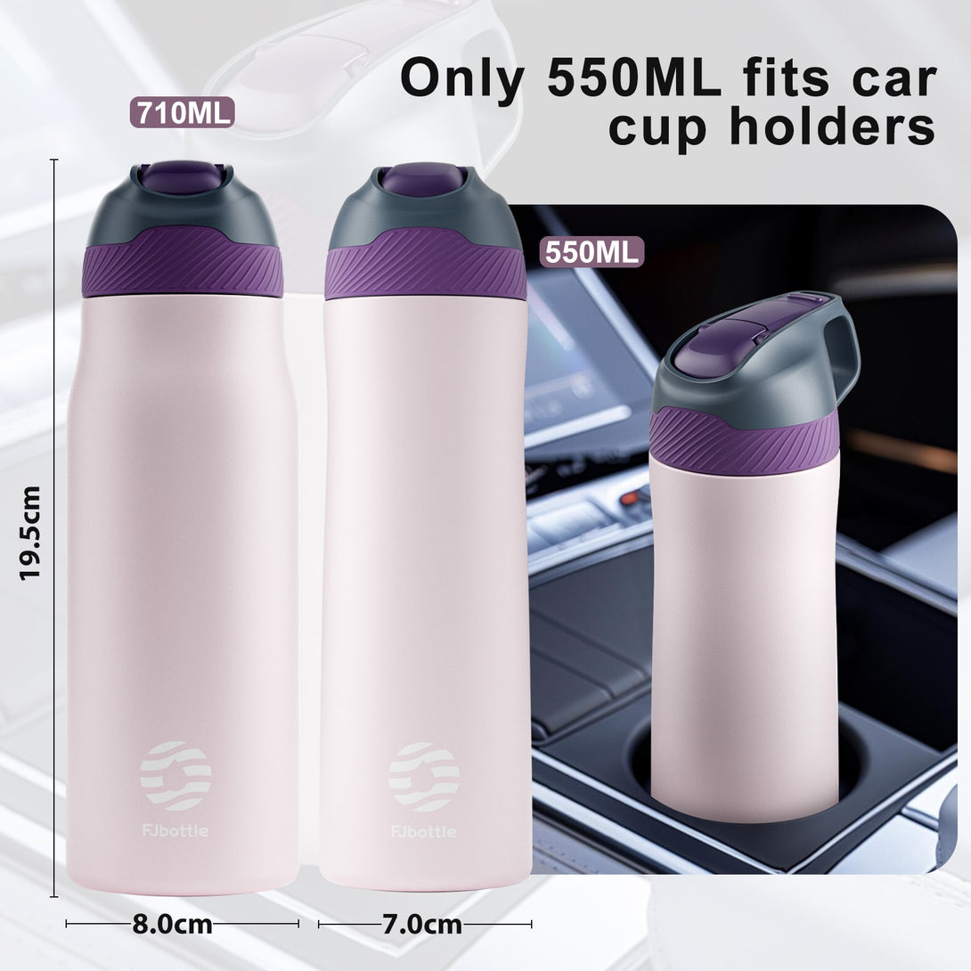710ml Stainless Steel Insulated Thermo Water Bottle, Vacuum Flask With Straw