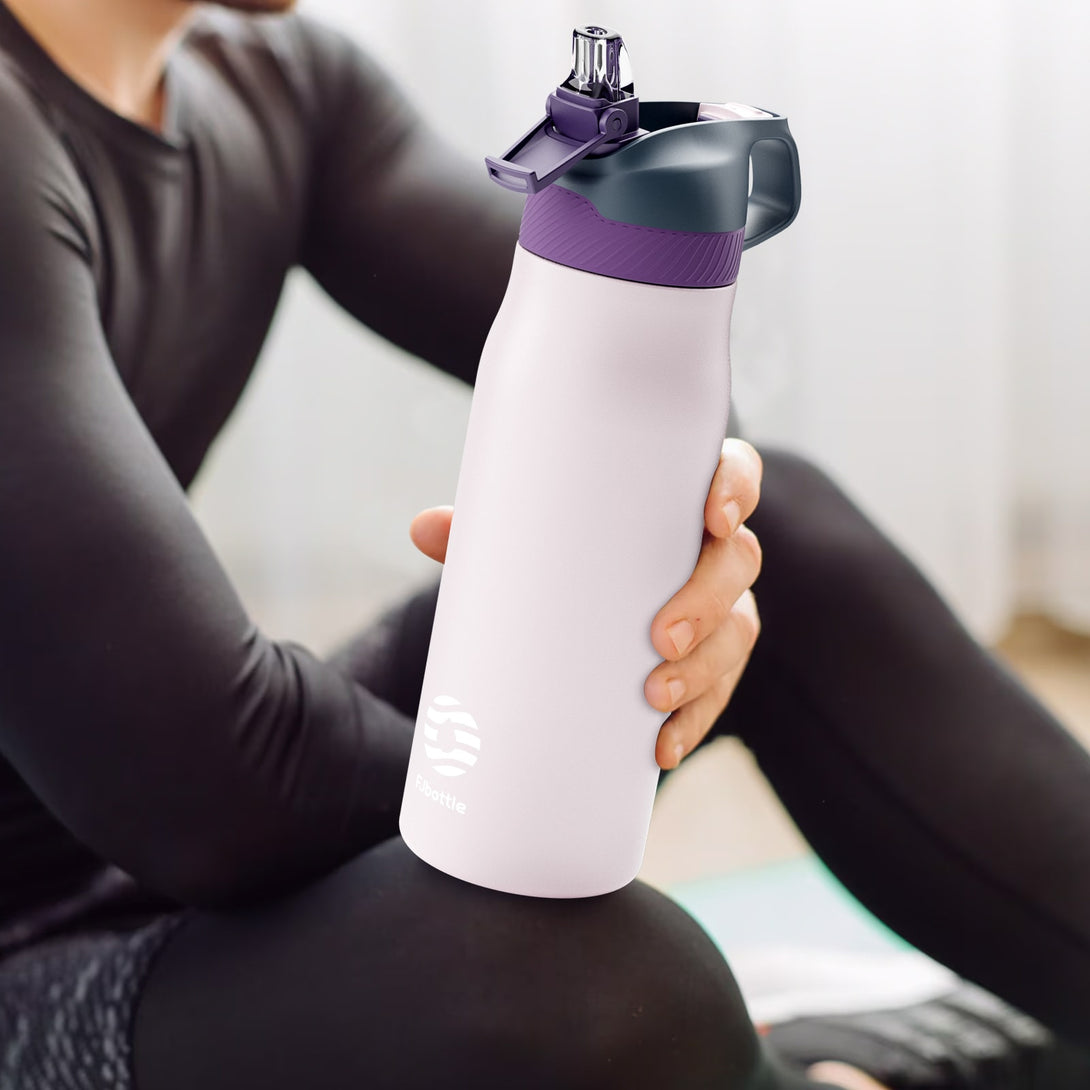 710ml Stainless Steel Insulated Thermo Water Bottle, Vacuum Flask With Straw