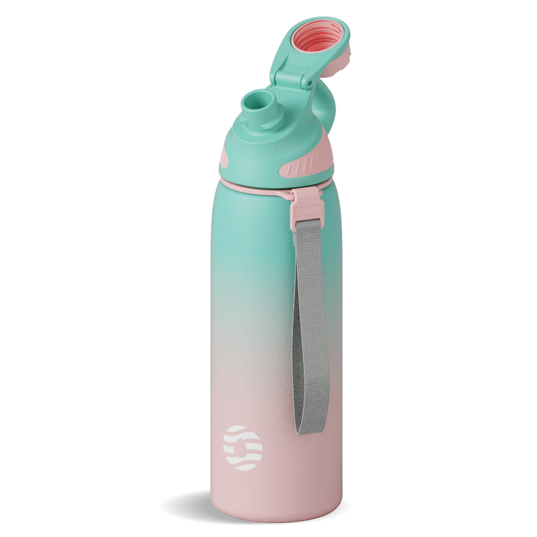 800ml Stainless Steel Insulated Thermo Water Bottle, Sports Vacuum Flask With Magnetic Lid