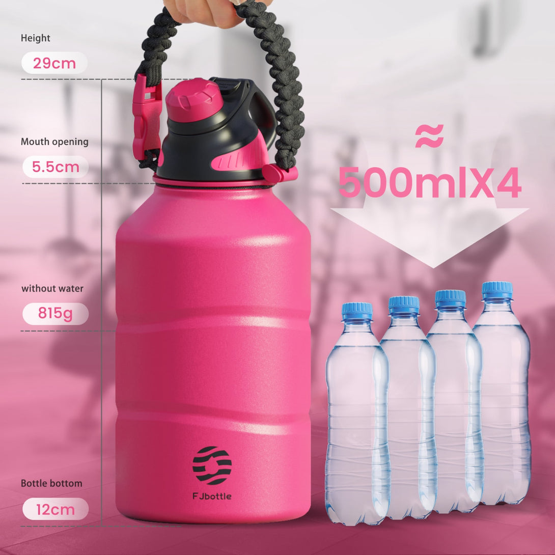 1900ml Stainless Steel Insulated Sports Water Bottle With Magnetic Lid