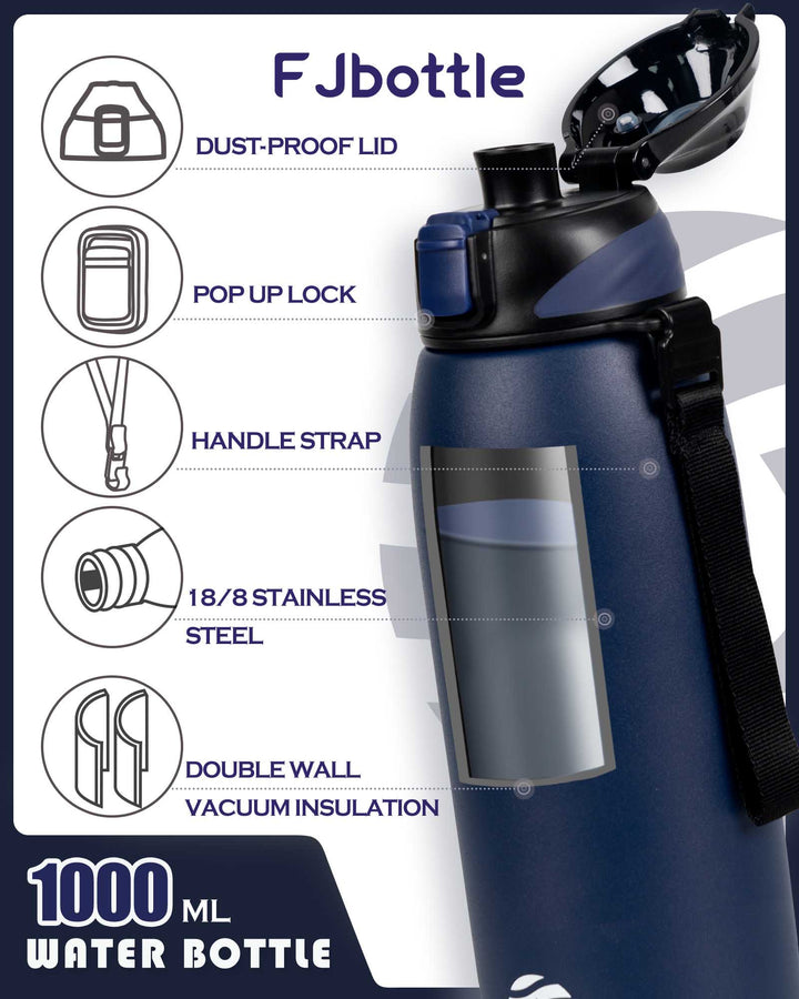 1000ml Stainless Steel Insulated Water Bottle With Spout