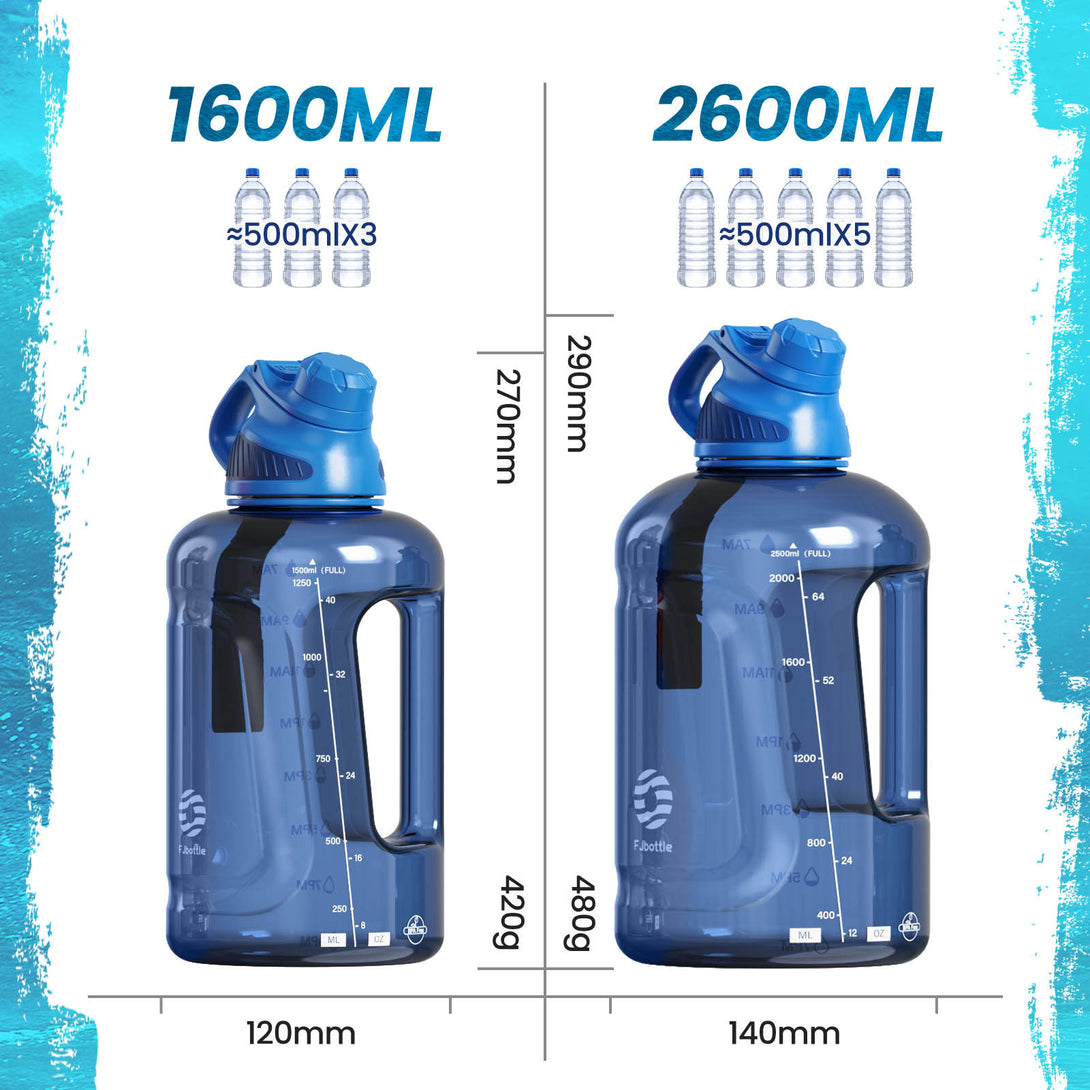 1600ml Tritan Plastic Sports Water Bottle With Magnetic Lid