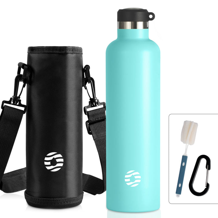 1000ml Stainless Steel Insulated Water Bottle With Carabiner