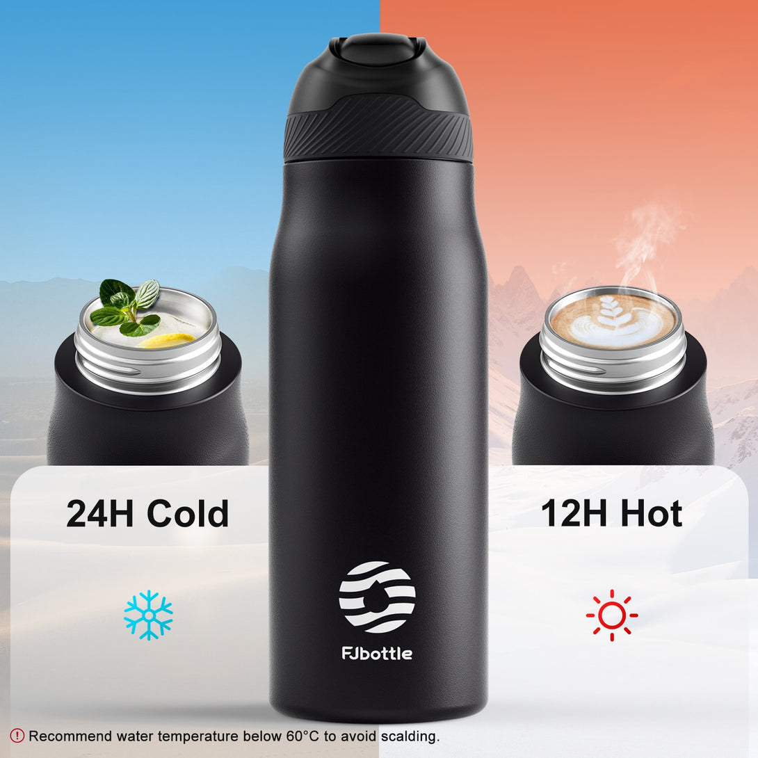 710ml Stainless Steel Insulated Thermo Water Bottle, Vacuum Flask With Straw