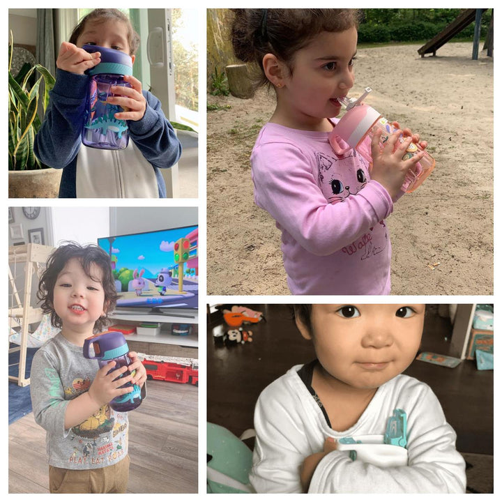 450ml Plastic Tritan Kids Water Bottle With Straw