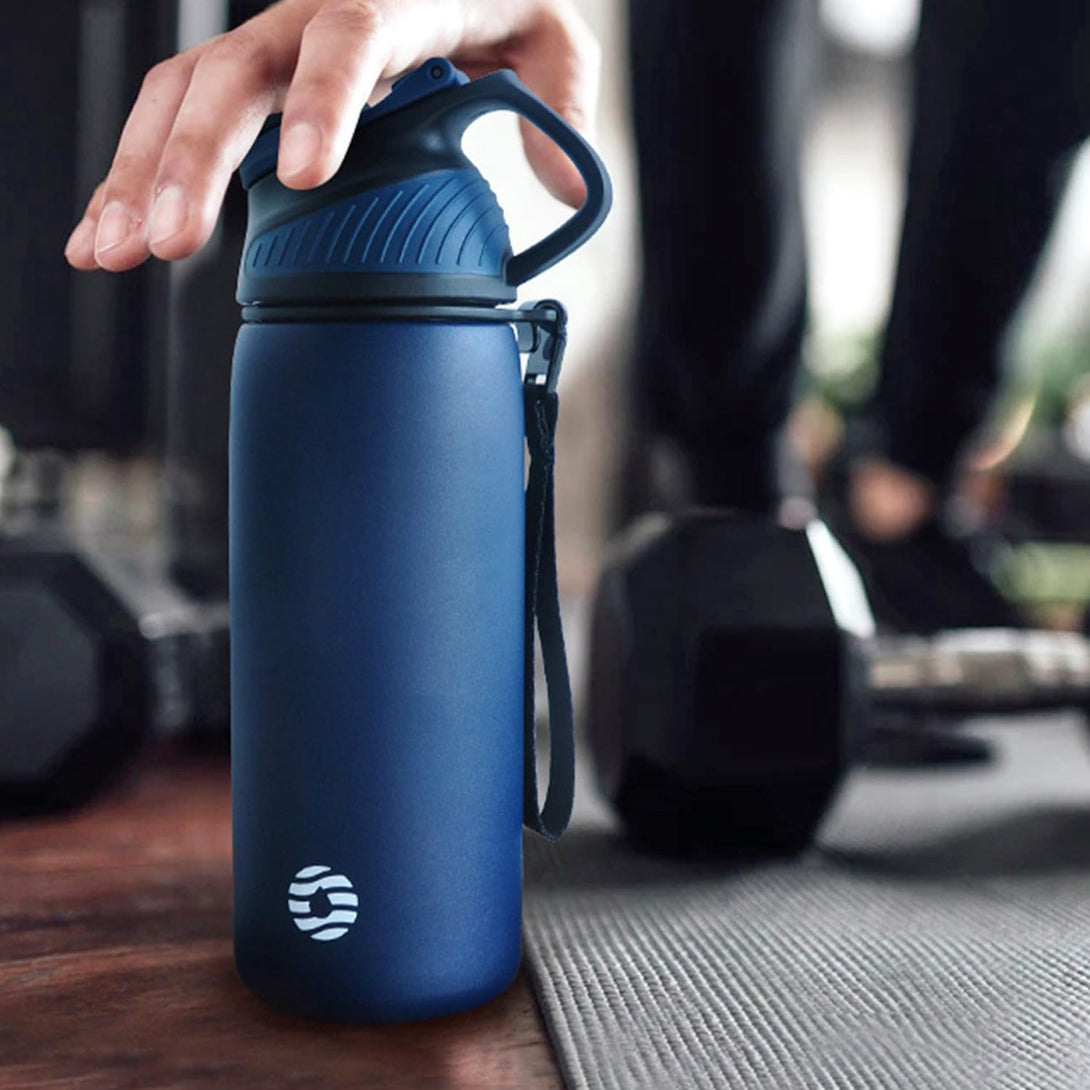 800ml Stainless Steel Insulated Thermo Water Bottle, Sports Vacuum Flask With Magnetic Lid