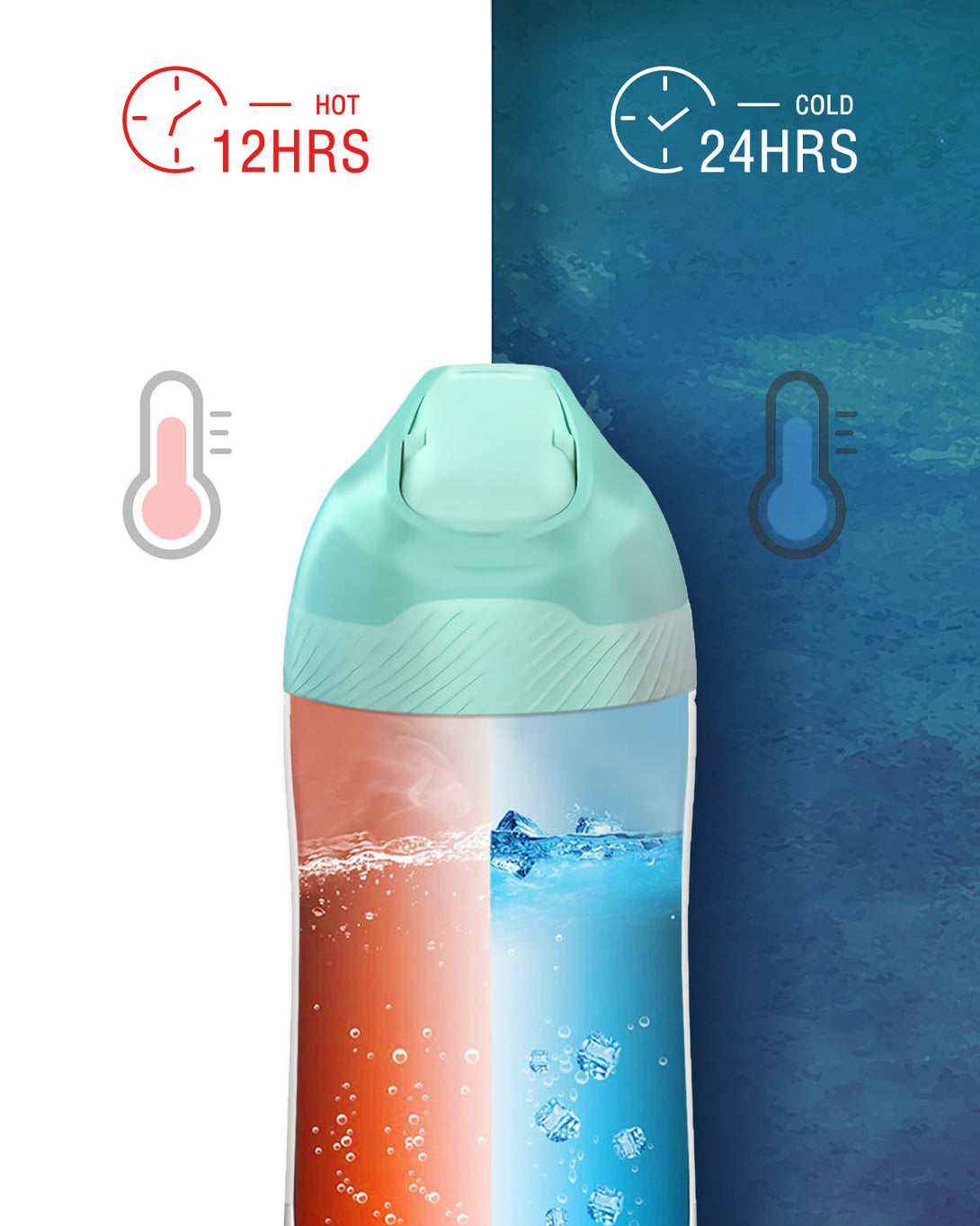 400ml Stainless Steel Insulated Kids Thermo Water Bottle, Vacuum Flask With Straw