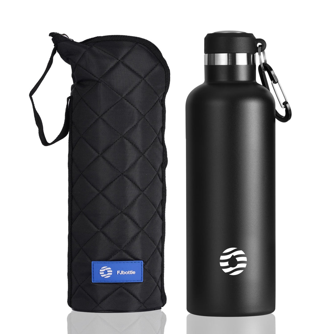 750ml Stainless Steel Insulated Thermo Water Bottle, Vacuum Flask With Carabiner