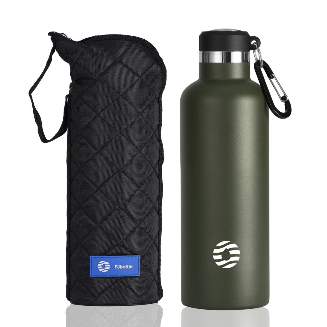 750ml Stainless Steel Insulated Thermo Water Bottle, Vacuum Flask With Carabiner