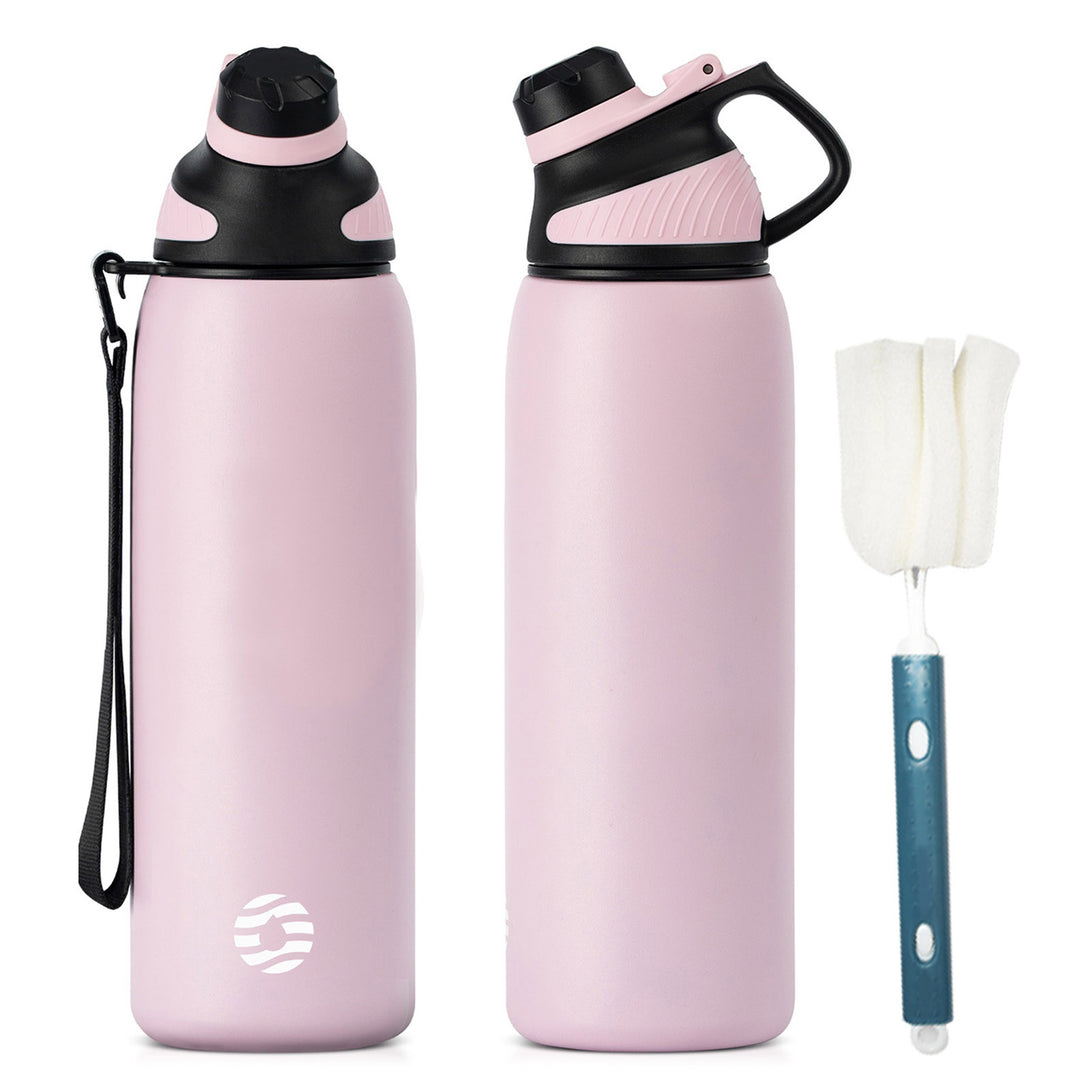 1000ml Stainless Steel Insulated Thermo Water Bottle, Vacuum Flask With Magnetic Lid