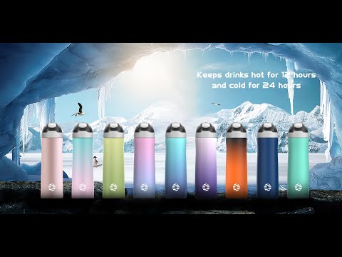 550ml Stainless Steel Insulated Thermo Water Bottle, Vacuum Flask With Straw